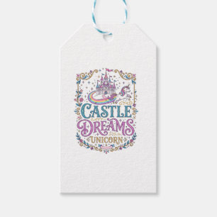 Etiqueta Para Presente Sonhos do Castelo do Unicórnio Unicórnio Fundo Bra