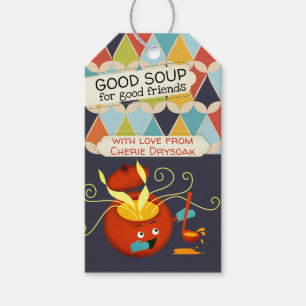 Etiqueta Para Presente Sopa personalizada em direções de receitas de ja