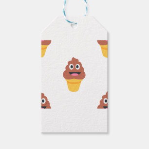 Etiqueta Para Presente sorvete cone poo emoji