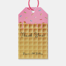 Sorvete de Morango Festa de aniversário de Waffle 