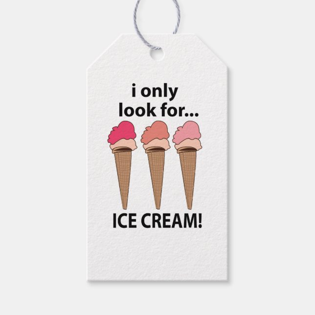 Etiqueta Para Presente Sorvete Eu Só Procuro Sorvete (Frente)