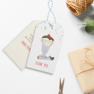 Etiqueta Para Presente Sorvete Minimalista Simples de Sorvete Vanilla