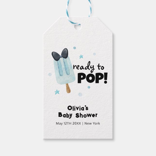 Etiqueta Para Presente Sorvete Moderno Pronto Para Pop (Frente)