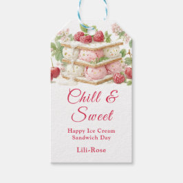 Etiqueta Para Presente Sorvete Sandwich Day Watercolor