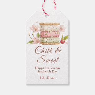 Etiqueta Para Presente Sorvete Sandwich Day Watercolor