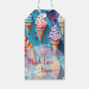Etiqueta Para Presente Sorvetes Arte Colorida