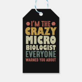 Etiqueta Para Presente Sou o Microbiólogo Louco. Todos avisaram você.