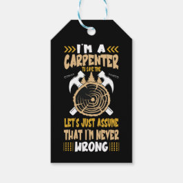 Etiqueta Para Presente Sou um carpinteiro