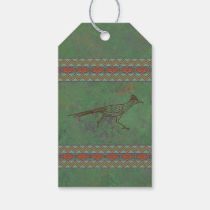 Etiqueta Para Presente South west Roadrunner Bird Sagebrush Green