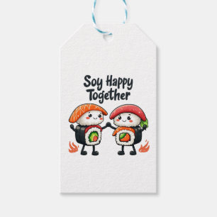 Etiqueta Para Presente Soy feliz juntos Sushi Kawaii Comida japonesa