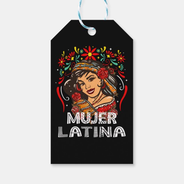 Etiqueta Para Presente Soy Mujer Latina, Forte mulher latina (Verso)