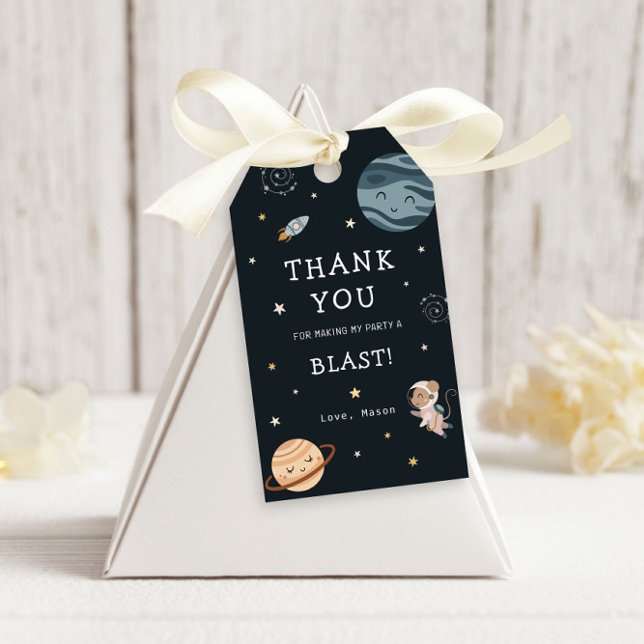 Etiqueta Para Presente Space Adventure Playful Kids Birthday Party (Criador carregado)