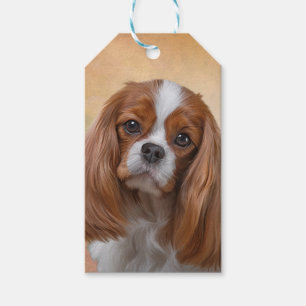 Etiqueta Para Presente Spaniel de rei descuidado Charles do cão do