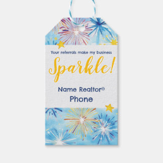 Etiqueta Para Presente SPARKLE, 4 de julho Realtor Pop, limpador de vidro