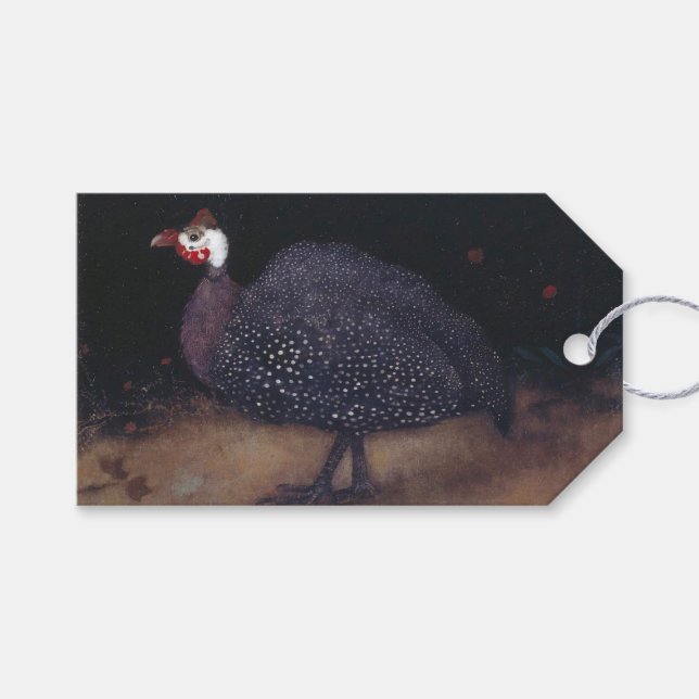 Etiqueta Para Presente Speckled Guineafowl Bird (por Jan Mankes) (Frente (horizontal))