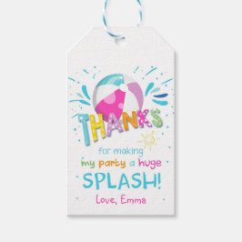 Etiqueta Para Presente Splash Splash Piscina Party Bash Obrigado