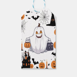 Etiqueta Para Presente Spooky Pumpkin Halloween