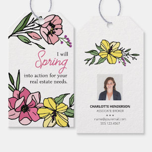 Etiqueta Para Presente Spring Flowers Real Estate Client