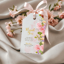 Etiqueta Para Presente Spring Lilac Floral Bridal Shower Thank You