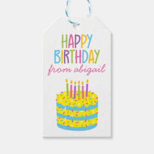 Etiqueta Para Presente Sprinkles Birthday Cake Personalized Gift Tags