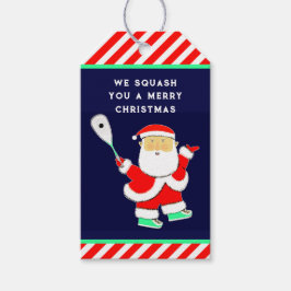 Etiqueta Para Presente Squash Player Christmas