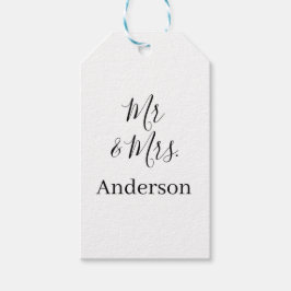 Etiqueta Para Presente Sr. & Sra. adicionar nome da família data ano casa