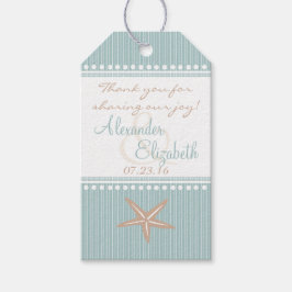 Etiqueta Para Presente Starfish Blue Beach Casamento Guest Favor Obrigado