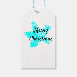 Etiqueta Para Presente Starfish Padrões Teal Aqua White Feliz Natal