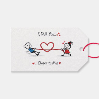 Etiqueta Para Presente Stickman Tug of Love