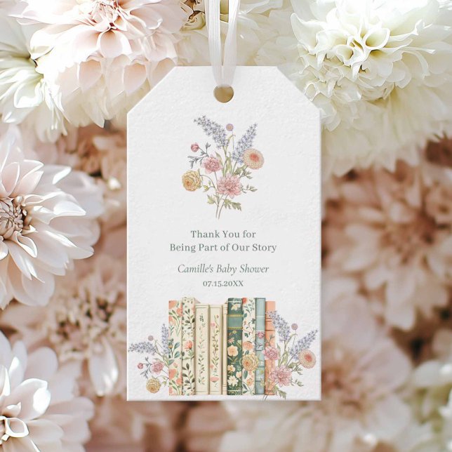 Etiqueta Para Presente Storybook Baby Shower (Storybook Baby Shower Favor Tag)