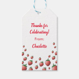 Etiqueta Para Presente Strawberry Birthday