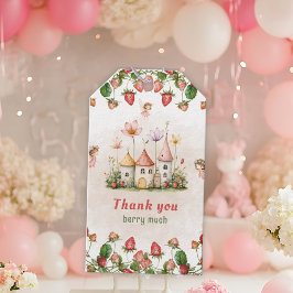 Etiqueta Para Presente Strawberry enchanted fairy garden birthday 
