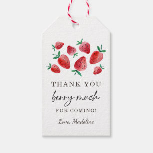 Etiqueta Para Presente Strawberry Favor Tags Birthday Berry Much Sweet