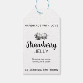 Etiqueta Para Presente Strawberry Jelly Jam Homemade label STRAW01tag