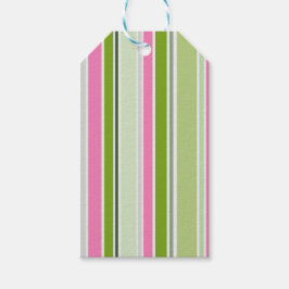 ETIQUETA PARA PRESENTE STRIPES BRANCAS DE TINTA VERDE