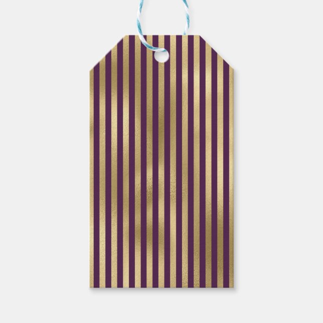 ETIQUETA PARA PRESENTE STRIPES ROPAS E DOURADAS (Frente)