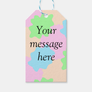 Etiqueta Para Presente Sua mensagem aqui adicionar texto nome boho colori