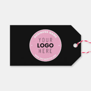 Etiqueta Para Presente Substituição fácil de logotipos e texto editável  