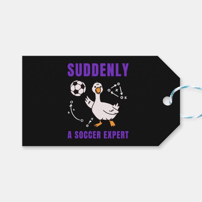 Etiqueta Para Presente Suddenly a soccer expert (Frente (horizontal))
