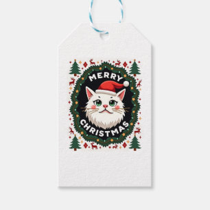 Etiqueta Para Presente Suéter Feio de Natal do Gato Smudge (1)