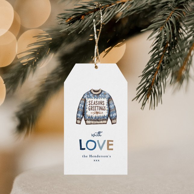 Etiqueta Para Presente Suéter Feio Merry Christmas (Criador carregado)