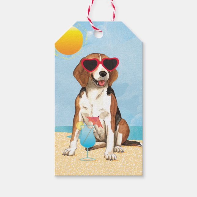 Etiqueta Para Presente Summer Beagle (Frente)