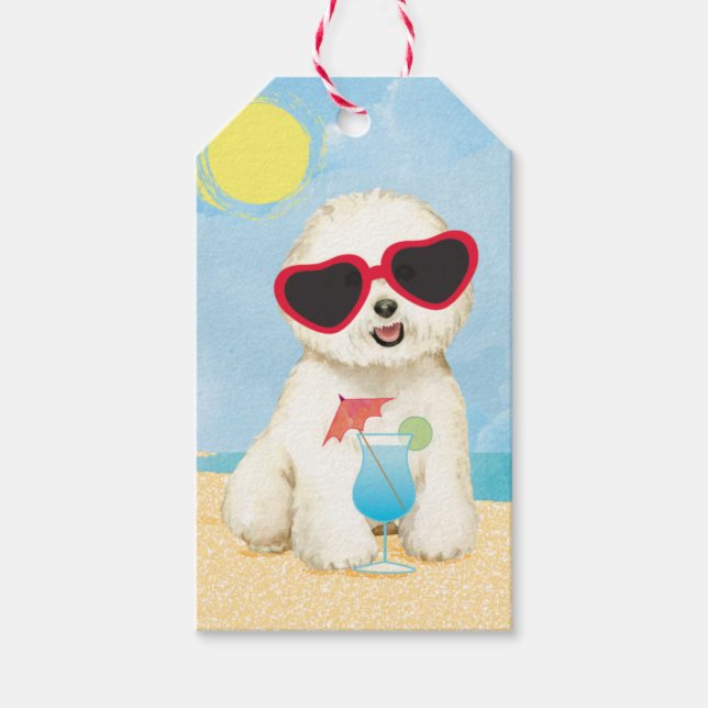 Etiqueta Para Presente Summer Bichon Frise (Frente)