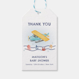Etiqueta Para Presente Summer Travel Adventure Sea Airplane Baby Shower