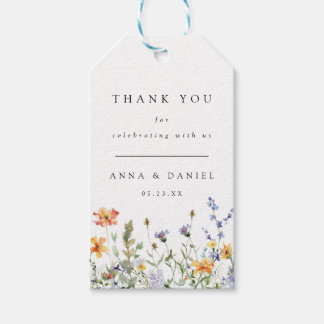 Etiqueta Para Presente Summer Wildflower Garden Wedding Favor Gift Tags