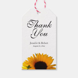 Etiqueta Para Presente Sunflower Obrigado