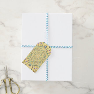 Etiqueta Para Presente Sunny Pattern in Gentle Yellow