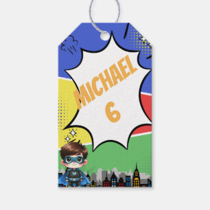 Etiqueta Para Presente Super-herói Birthday