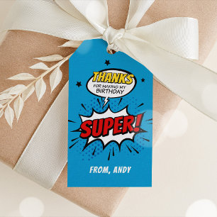 Etiqueta Para Presente Super-Herói Obrigado Tags, Sags Do Super-Herói
