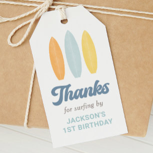 Etiqueta Para Presente Surf Beach Aniversário de criança Party